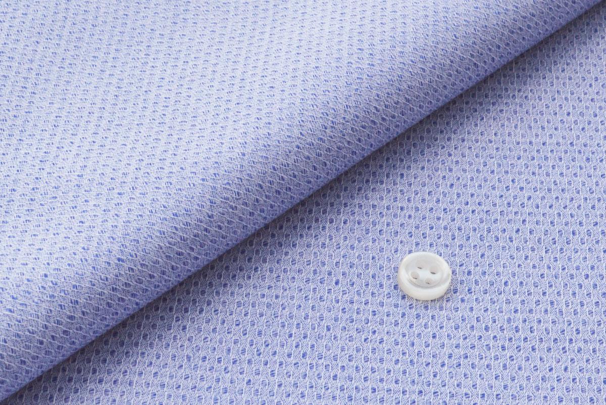 [オーダーシャツ]特徴的な織柄×爽やかな印象のブルー