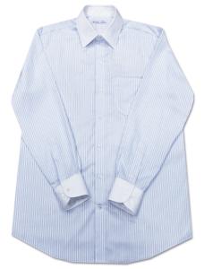 [オーダーシャツ]形態安定シャツの定番、ブルーストライプシャツ！