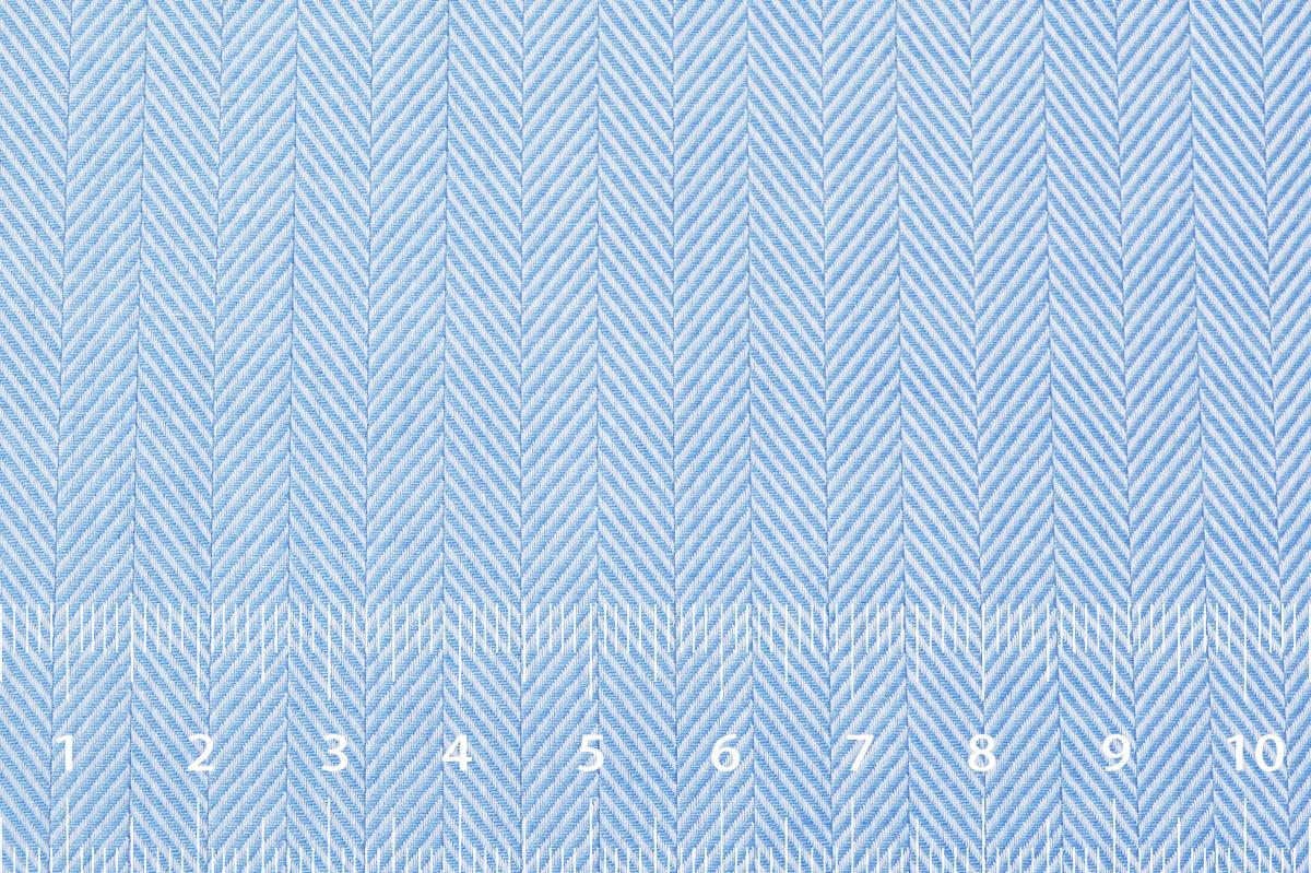 [オーダーシャツ]光沢のある定番のブルーのヘリンボーン生地